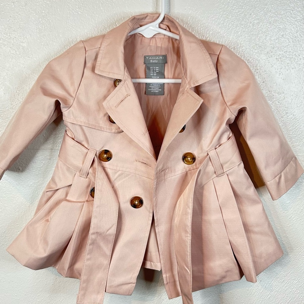 Tahari Blush Double-Breasted Kids Pea Coat